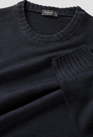 Garmentn dyed two yarn crew neck ESSENTIAL - Ferrante | img vers.300x/